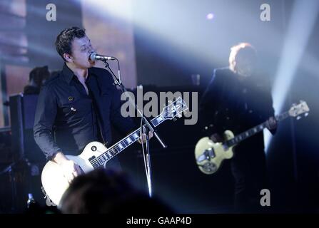 Manic Street Preachers se produire lors des Vodafone Live Music Awards 2007 au Brompton Hall, Earls court, Londres, SW5. Banque D'Images