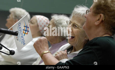 Fauteuil d'aérobic à l'appui de Glasgow, Jeux du Commonwealth de 2014 Banque D'Images