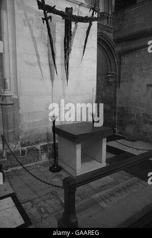 Le martyre est le lieu de l'assassinat de Thomas Beckett dans la Cathédrale de Canterbury. Canterbury, Angleterre. Banque D'Images