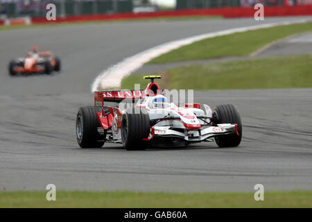 Course automobile Formula One - Grand Prix de Grande-Bretagne - course - Silverstone.Anthony Davidson dans la Super Aguri SA07 Banque D'Images