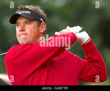 Lee Westwood, de l'Angleterre, pendant les Quinn Direct British Masters au Belfry, Wilshaw, Sutton Coldfield. Banque D'Images