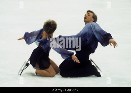 Patin à glace - Jeux Olympiques d'hiver de Sarajevo - 1984 Banque D'Images