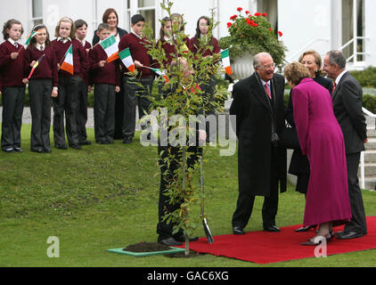 Royals belge visiter l'Irlande Banque D'Images