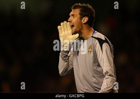 Football - Championnat d'Europe de l'UEFA qualification 2008 - Groupe F - Suède / Irlande du Nord - Stade Rasunda.Andreas Isaksson, gardien de but de Suède Banque D'Images