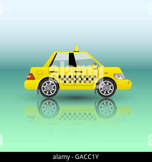 L'icône de la voiture de taxi . Vector illustration. Illustration de Vecteur