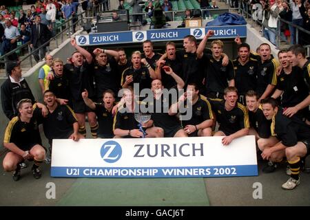 Rugby Union - Championnat de moins de 21 ans de Zurich - finale - Bristol / London Wasps.Les London Wasps célèbrent la victoire Banque D'Images