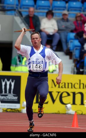 Athlétisme - épreuves du Commonwealth Aqua-Pura. Mick Hill pendant le javelot pour hommes Banque D'Images