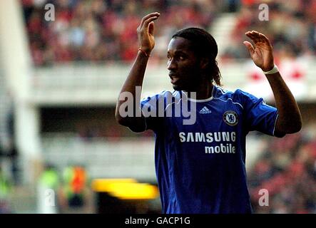 Soccer - Barclays Premier League - Middlesbrough / Chelsea - Riverside Stadium.Didier Drogba, Chelsea Banque D'Images