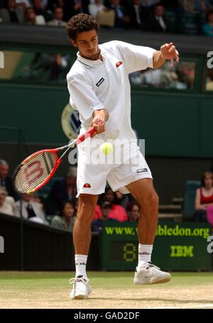 Tennis - Wimbledon 2002 - 1/4 de finale. Banque D'Images