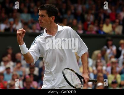 Tennis - Wimbledon 2002 - 1/4 de finale. Banque D'Images