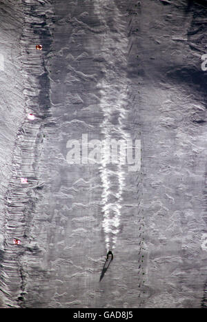 Jeux olympiques d'hiver 1992 - Albertville. Vue générale sur le ski de vitesse Banque D'Images