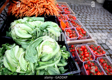 Photo générique d'un stand de fruits et légumes sur un marché agricole à Richmond, Surry PRESS ASSOCIATION photo. Date de la photo: Samedi 24 novembre 2007. Le crédit photo devrait se lire: Steve Parsons/PA Wire Banque D'Images