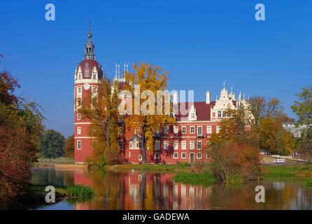 Schloss Bad Muskau - Bad Muskau palace en Lusace, Allemagne Banque D'Images