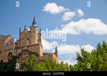 Château d'El Alcazar. Segovia, province de Castilla y Leon. Espagne Banque D'Images