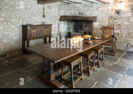 L'Angleterre, dans le Hampshire, à l'île de Wight, Yarmouth, la chambre de maître canonnier du Château Banque D'Images