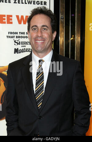 Première britannique de Bee Movie - Londres.Jerry Seinfeld arrive pour la première britannique de Bee Movie à Empire à Leicester Square, dans le centre de Londres. Banque D'Images