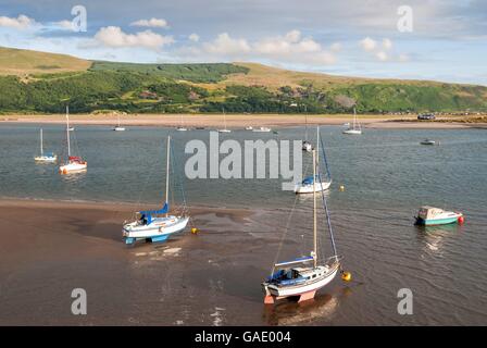 Bateaux amarrés à Barmouth Banque D'Images