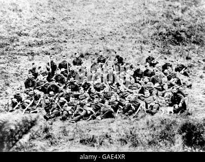 La guerre de Zulu - les hommes qui ont tenu la dérive de Rorke - le 24e pied, pays de Galles du Sud Borderers. Banque D'Images