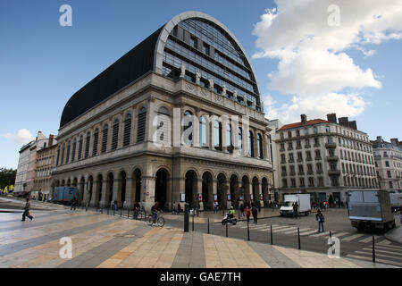 Vue générale de l'Opéra de nouvel à Lyon. Vue générale de l'Opéra de nouvel à Lyon Banque D'Images