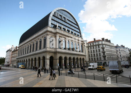 Stock de voyage en France. Vue générale de l'Opéra de nouvel à Lyon Banque D'Images