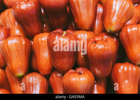 Tas de pommes rose image background, Close up Banque D'Images