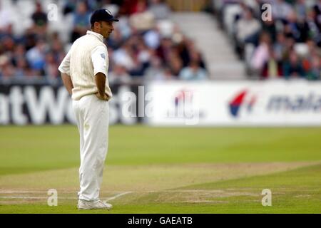 Cricket - Angleterre / Inde - deuxième test de npower - deuxième jour.Capitaine d'Angleterre Nasser Hussain Banque D'Images