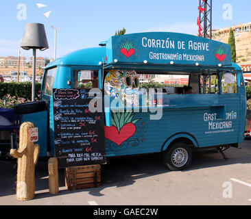 Port Adriano Street Food Festival - Mexican food / caravane - Port Adriano Marina, El Toro, Calvià, au sud ouest de Majorque Banque D'Images