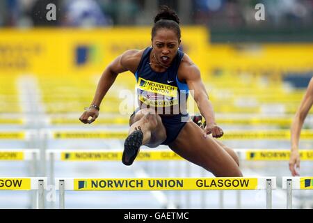 Athlétisme - Norwich Union Défi - Grande-Bretagne v Russie v USA - 100 mètres haies femmes Banque D'Images