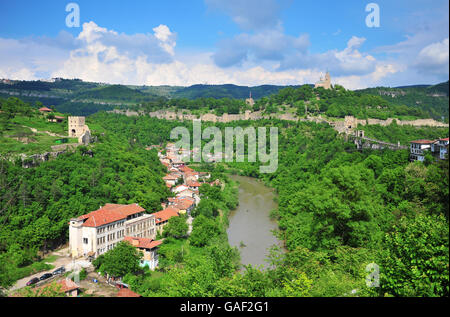 Panorama de Veliko Tarnovo, Bulgarie Banque D'Images