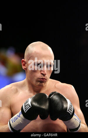 Matthew Hatton, en Angleterre, avant le match de Welterweight au MGM Grand Garden Arena, Las Vegas, États-Unis. Banque D'Images