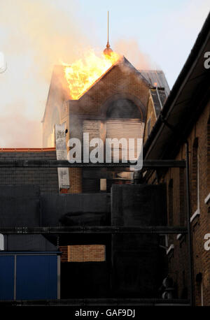 Incendie à la Royal Marsden Hospital Banque D'Images