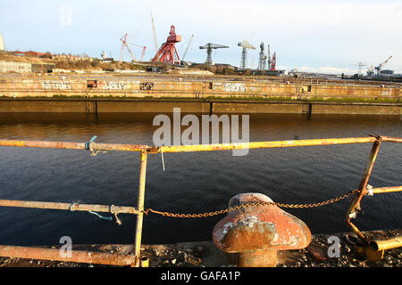 Swan Hunter shipyard Banque D'Images