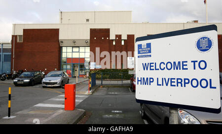 Un point de vue général du HMP Liverpool, également connu sous le nom de prison de Walton, où le footballeur de première qualité Joey Barton est actuellement en détention provisoire. Il doit comparaître devant un tribunal accusé d'agression commune et d'affray plus tard. Banque D'Images