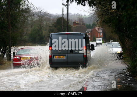 L'inondation continue au Royaume-Uni Banque D'Images