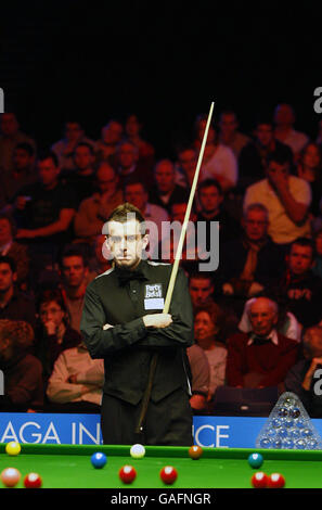 Snooker - SAGA Insurance Masters - cinquième jour - Wembley Arena.Mark Selby en action contre Stephen Maguire lors des SAGA Insurance Masters à Wembley Arena, Londres. Banque D'Images