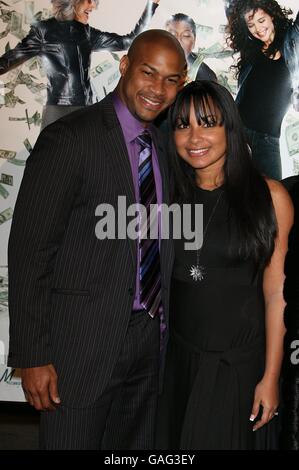 Finesse Mitchell assiste à la première du nouveau film Mad Money au Mann Village Theatre de Westwood Village, Los Angeles. Banque D'Images