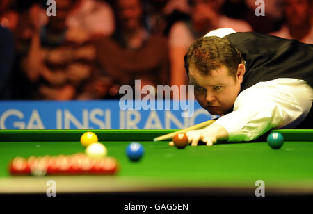 SNOOKER - SAGA Insurance Masters - final - Wembley Arena.Stephen Lee en action lors de la finale des capitaines d'assurance SAGA à Wembley Arena, Londres. Banque D'Images