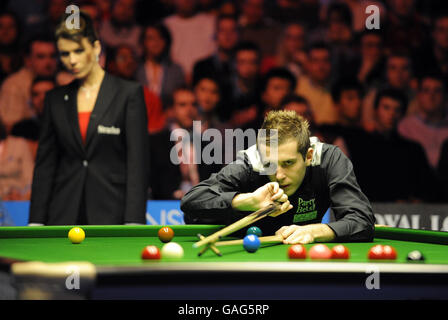 Snooker - SAGA Insurance Masters - final - Wembley Arena.Mark Selby lors de la finale SAGA Insurance Masters contre Stephen Lee à Wembley Arena, Londres. Banque D'Images