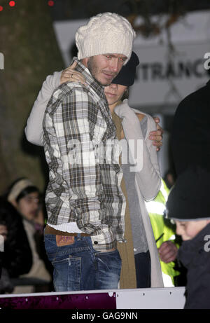 Visite Beckhams Winter Wonderland Patinoire - Londres Banque D'Images