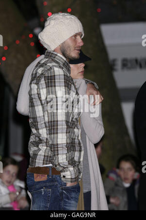 Visite Beckhams Winter Wonderland Patinoire - Londres Banque D'Images