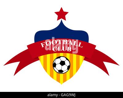 Conception de logo Club Football Illustration de Vecteur