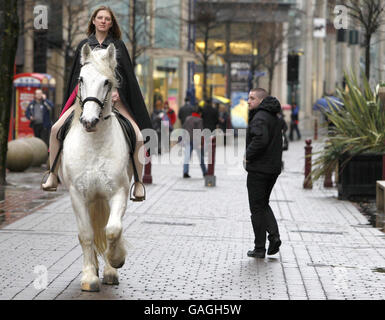 Lady Godiva rides grâce à Manchester Banque D'Images