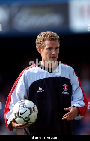 Soccer - FA Barclaycard Premiership - Fulham et Charlton Athletic. Jonatan Johansson, Charlton Athletic Banque D'Images