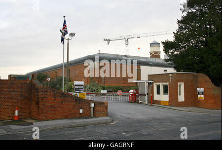 Vue générale de la prison de HM Winchester à Winchester, Hampshire. L'établissement victorien peut accueillir jusqu'à des prisonniers de catégorie B. Il est actuellement en cours de rénovation sur cinq ans. Date de la photo: Samedi 12 janvier 2008. Le crédit d'image devrait se lire: Chris Ison/PA Wire. Banque D'Images