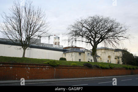 Vue générale de la prison de HM Winchester à Winchester, Hampshire. L'établissement victorien peut accueillir jusqu'à des prisonniers de catégorie B. Il est actuellement en cours de rénovation sur cinq ans. Date de la photo: Samedi 12 janvier 2008. Le crédit d'image devrait se lire: Chris Ison/PA Wire. Banque D'Images