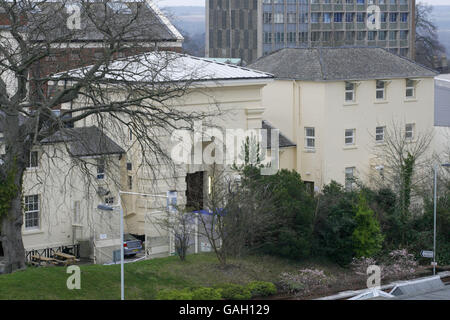 Vue générale de la prison de HM Winchester à Winchester, Hampshire. L'établissement victorien peut accueillir jusqu'à des prisonniers de catégorie B. Il est actuellement en cours de rénovation sur cinq ans. Banque D'Images