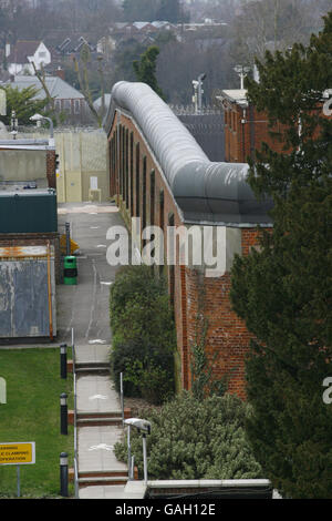 Vue générale de la prison de HM Winchester à Winchester, Hampshire. L'établissement victorien peut accueillir jusqu'à des prisonniers de catégorie B. Il est actuellement en cours de rénovation sur cinq ans. Banque D'Images