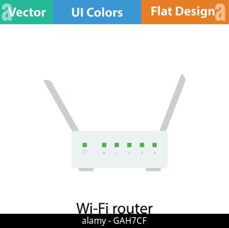 L'icône du routeur Wi-Fi. Télévision couleur design. Vector illustration. Illustration de Vecteur