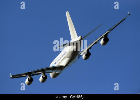 Vol d'essai d'Airbus carburant vert Banque D'Images