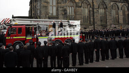 Fireman John Noble funeral Banque D'Images